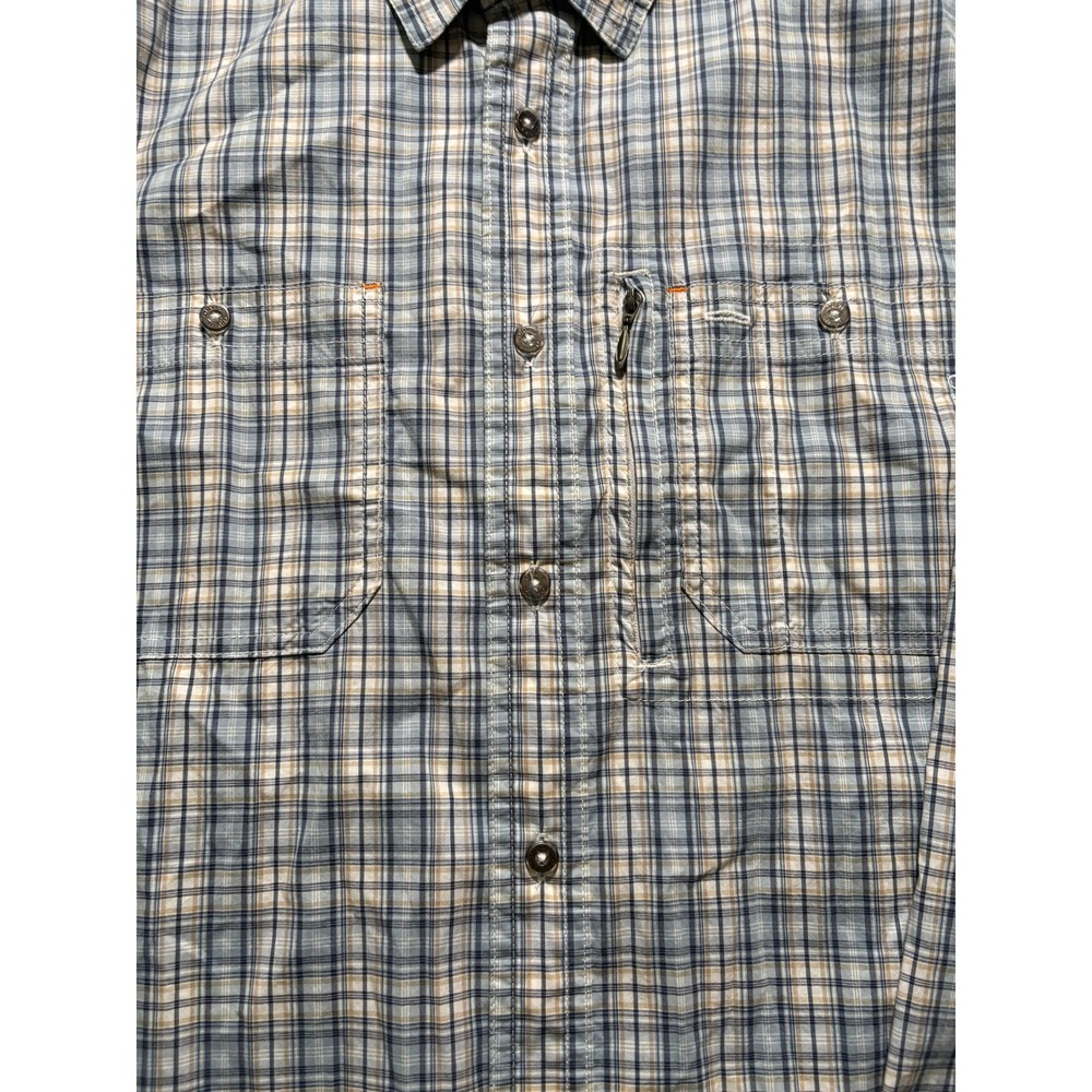 Orvis Active Fit Plaid Button Up Shirt Mens‎ Large Blue Outdoor Hiking - Picture 5 of 8